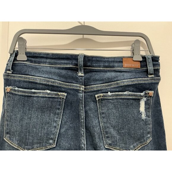 Judy Blue Boyfriend Fit Jeans 7/28 Medium Wash Distressed 5 Pocket - Picture 6 of 10
